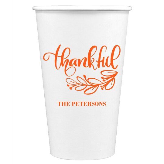 Thankful Paper Coffee Cups